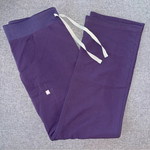 Figs Pants & Jumpsuits Figs High Waisted Kade Cargo Dark Purple